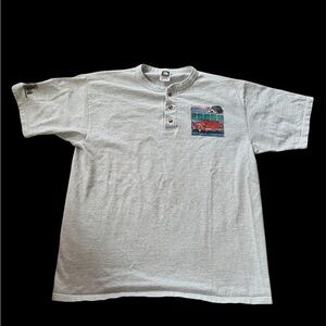 Vintage 90s Street Rod Nationals South Knoxville TN Henley Shirt Men Large